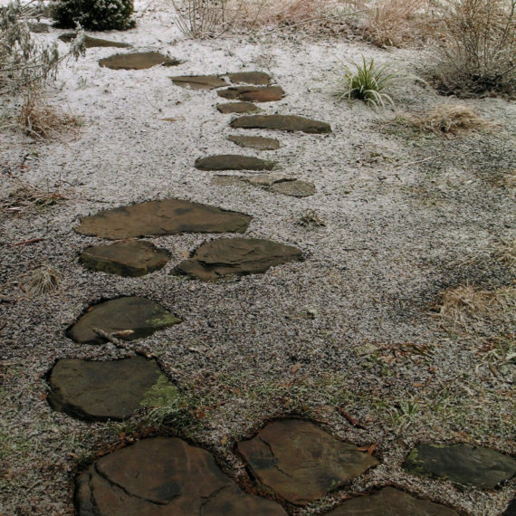 Snowy Stepping Stone Path